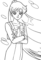 A coloring page of sailor moon